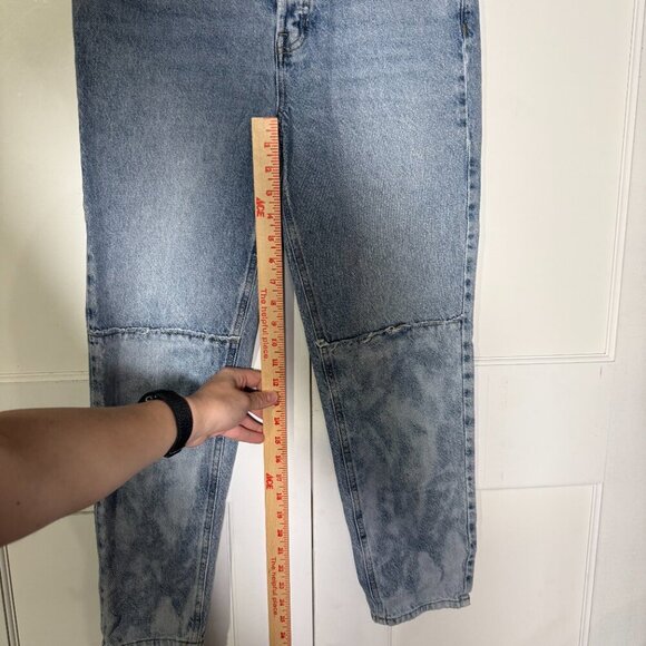 PacSun Ultra High Rise Slim Jeans Distressed Acid-Wash Panel Two-Tone Size 28 - Picture 6 of 10